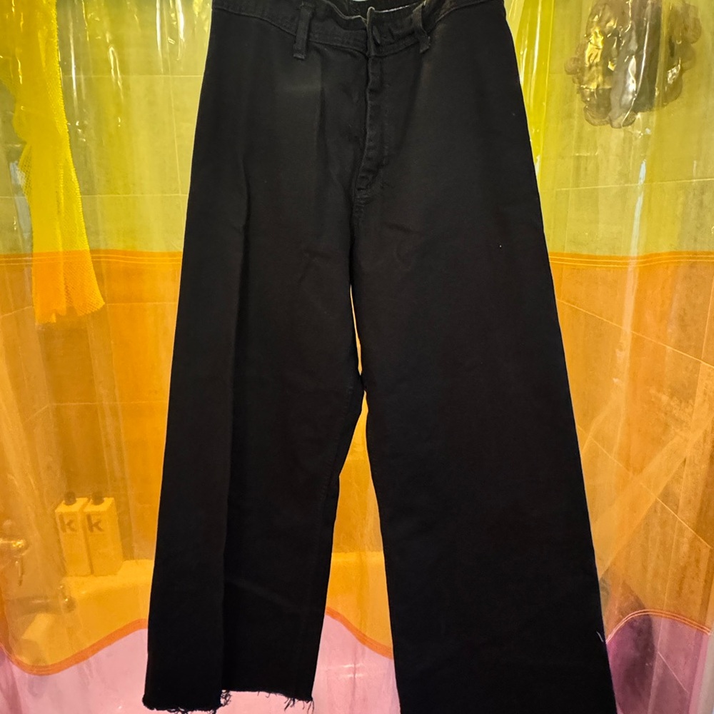 Zara wide leg jean in black